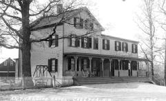 In 1906 L.T. Current purchased the Depot House at Muskrat near the D.L. & W. Station and renamed it the Anthracite Hotel.  In 1912 he added on a sizeable addition and moved the bar up to the first floor.  In 1925, after prohibition had �spoiled� business, Mr. Current sold the business to William Kohler, who then sold it to Edward Hann.  After the trains stopped running, Mr. Hann continued to operate the tavern with �rousing cockfights.�  After his death, the tavern was left to his niece, Luella O�Neil who then sold it to Bernie Wallace.  Not only named after the new owner and the road it sits on, the tavern is now called Bernie�s Hillside.