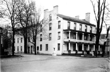 The Brick Hotel, now known as the Publick House at the intersection of Main Street and Hillside Avenue, was erected around 1810 by Zephaniah Drake and Jacob Drake, Jr.  Early in the 1850�s Daniel Budd and Theodore Perry Skellenger purchased the Chester Hotel for $3650 with a fine new school in mind.  They brought the renowned William Rankin to Chester in 1854 to conduct the famous Chester Institute.  He started his school across the road while waiting for the hotel to be enlarged and made ready.  
