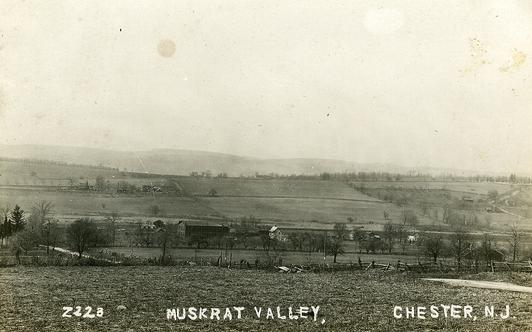 A view of "Muskrat Valley" looking towards Pleasant Hill in Chester, NJ.  This is the area that the DL&W Train Station was located.